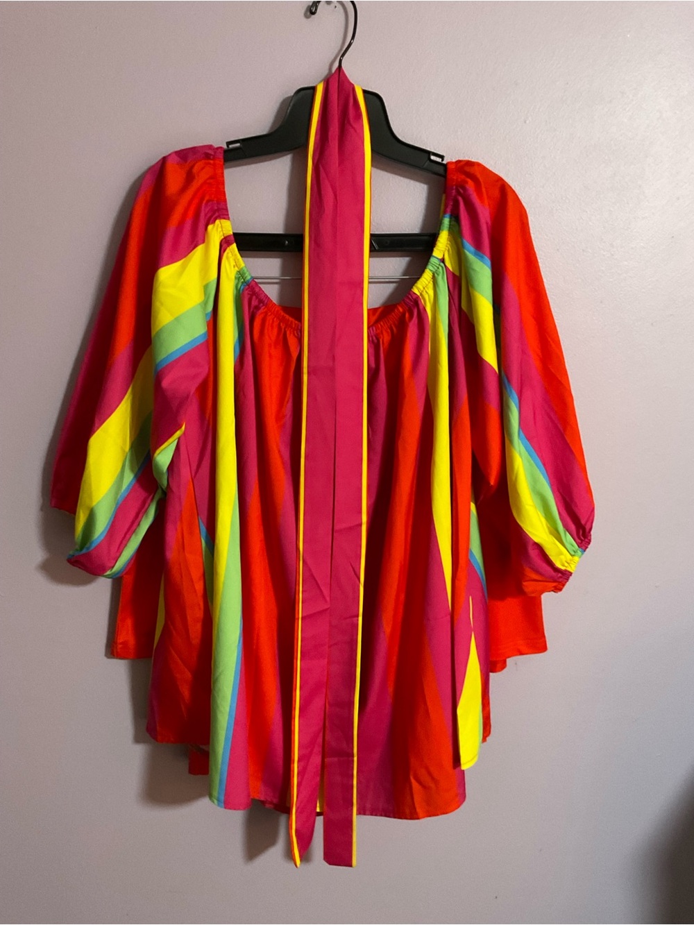 2pcs women Bright Multicolor Off-Shoulder shorts set